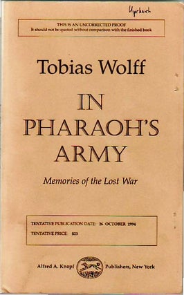 [Book #18658] In Pharaoh's Army. Tobias WOLFF