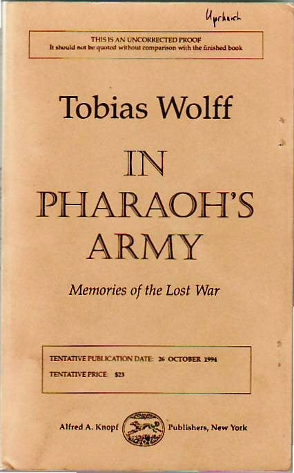 [Book #18658] In Pharaoh's Army. Tobias WOLFF.