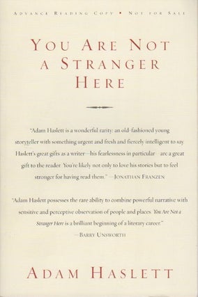 [Book #27972] You Are Not a Stranger Here. Adam HASLETT