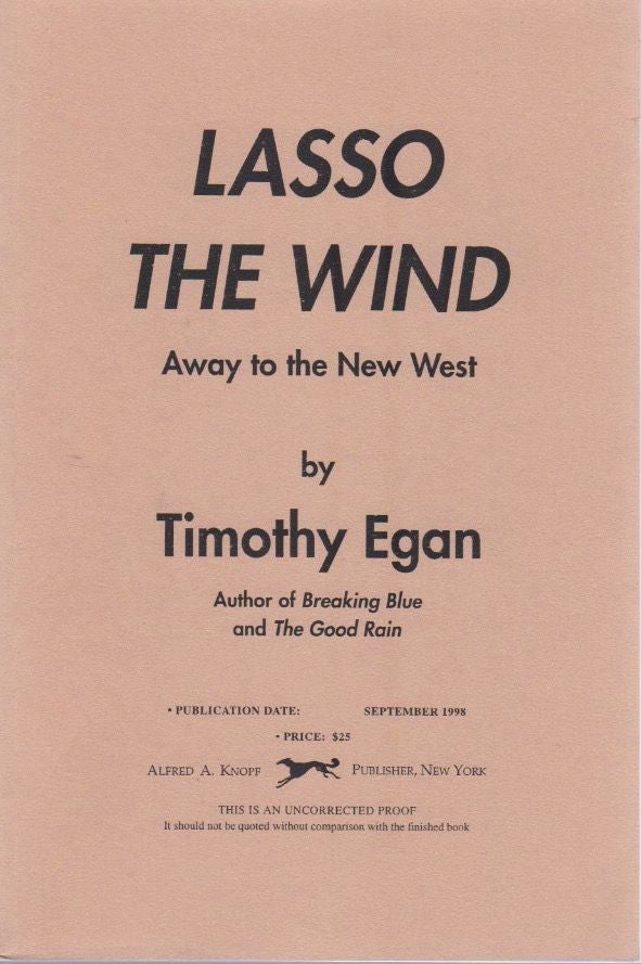 [Book #27982] Lasso the Wind. Timothy EGAN.