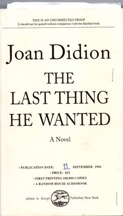 [Book #28175] The Last Thing He Wanted. Joan DIDION