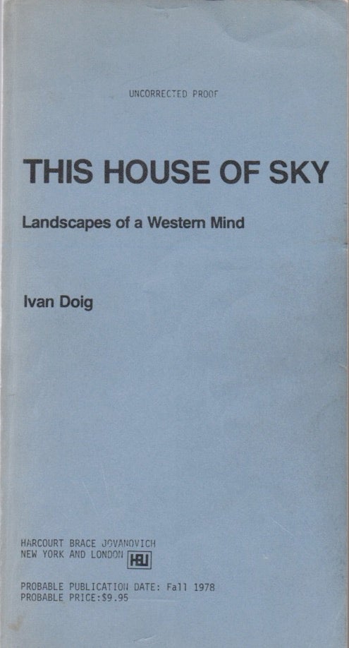 [Book #28309] This House of Sky. Landscapes of a Western Mind. Ivan DOIG.