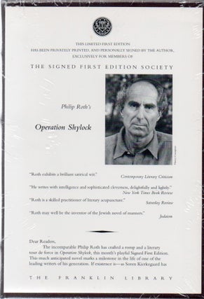 [Book #28443] Operation Shylock. Philip ROTH.