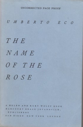 [Book #28532] The Name of the Rose. Umberto ECO