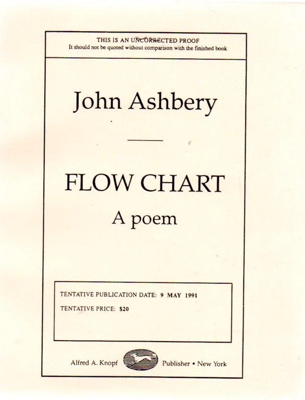 [Book #28781] Flow Charts: A Poem. John ASHBERY.