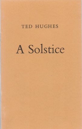 [Book #28827] A Solstice. Ted HUGHES