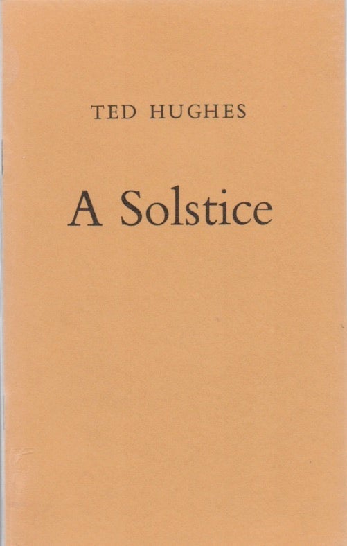[Book #28827] A Solstice. Ted HUGHES.